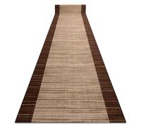 Alfombra de pasillo con refuerzo de goma 100 cm STREIFEN marrón 100x600 cm
