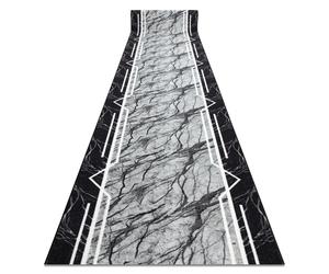 Alfombra de pasillo con refuerzo de goma 120 cm MARMUR Mármol piedra gris 120x300 cm
