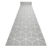 Alfombra de pasillo con refuerzo de goma CUBE cubo gris 80 cm 80x390 cm