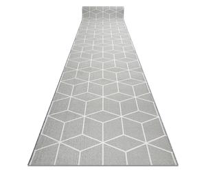 Alfombra de pasillo con refuerzo de goma CUBE cubo gris 80 cm 80x400 cm