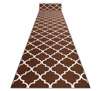 Alfombra de pasillo con refuerzo de goma Enrejado Trébol marroquí marrón Trellis 110 cm 30351 110x1250 cm