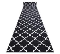 Alfombra de pasillo con refuerzo de goma Enrejado Trébol marroquí negro Trellis 67 cm 30350 67x350 cm