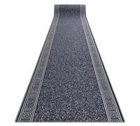 Alfombra de pasillo con refuerzo de goma GREK griego antideslizante gris 80cm 80x200 cm