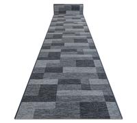 Alfombra de pasillo con refuerzo de goma ICONA gris 80cm 80x520 cm
