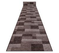 Alfombra de pasillo con refuerzo de goma ICONA marrón 100cm 100x230 cm