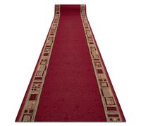 Alfombra de pasillo con refuerzo de goma JENA burdeos 67cm 67x270 cm
