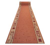 Alfombra de pasillo con refuerzo de goma JENA color cobre 67cm 67x300 cm