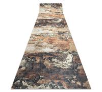 Alfombra de pasillo con refuerzo de goma LOTUS ABSTRACT 52910 beige lavable 60cm 60x400 cm