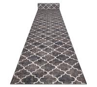 Alfombra de pasillo con refuerzo de goma LOTUS CLOVER 60923 Trébol jaspeado marrón lavable 60 cm 60x140 cm