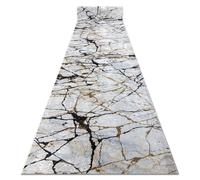 Alfombra de pasillo con refuerzo de goma LOTUS MARBLE 21136 beige lavable 120cm 120x400 cm