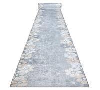 Alfombra de pasillo con refuerzo de goma LOTUS MARGARETKA 60960 Flores gris lavable 100 cm 100x500 cm