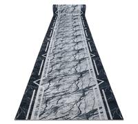 Alfombra de pasillo con refuerzo de goma LOTUS MARMUR 60950 Mármol gris lavable 120 cm 120x300 cm