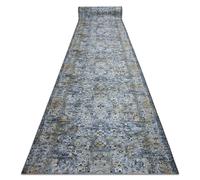 Alfombra de pasillo con refuerzo de goma LOTUS NOMAD 29671 Ornamento gris lavable 60cm 60x110 cm