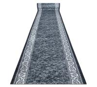 Alfombra de pasillo con refuerzo de goma LOTUS ROMANTIC 60980 Clásico ornamento gris lavable 100 cm 100x170 cm