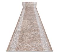 Alfombra de pasillo con refuerzo de goma LOTUS ROMANTIC 60981 Clásico ornamento beige lavable 60 cm 60x300 cm
