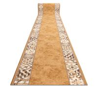 Alfombra de pasillo con refuerzo de goma MURCIA AZULEJOS DE LISBOA Marco antideslizante color cobre 67cm 67x600 cm