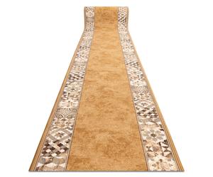 Alfombra de pasillo con refuerzo de goma MURCIA AZULEJOS DE LISBOA Marco antideslizante color cobre 67cm 67x600 cm