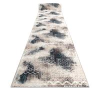 Alfombra de pasillo con refuerzo de goma PATCHWORK vintage beige 67 cm 67x170 cm