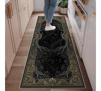 Alfombra de pasillo de árbol, constelación gótica de estrellas otoñales, color negro, alfombras de pelo bajo, resistentes a la decoloración, estéticas para el hogar, cocina, entrada, lavandería