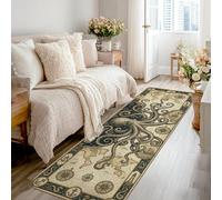 Alfombra de pasillo de pulpo, náutica, vintage, brújula, mapa, verano, beige, antideslizante, resistente a la decoloración, estética del hogar, cocina, lavandería, puerta, entrada, decoración, 2 x 8