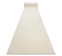 Alfombra de pasillo KARMEL llanura un color blanco 120 cm 120x400 cm