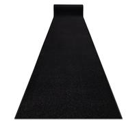 Alfombra de pasillo KARMEL llanura un color negro 80 cm 80x210 cm