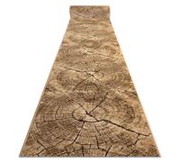 Alfombra de pasillo KARMEL Tronko Árbol Madera - la nuez 70 cm 70x770 cm