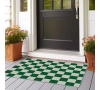 Alfombra de pasillo larga, 60 x 180 cm, alfombrilla de pasaje antideslizante, suave de microfibra, rejillas minimalistas abstractas modernas, bloques pasaje pasillo para lavandería salón, cocina