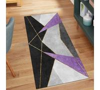 Alfombra de pasillo para cocina, antideslizante, color morado, 70 x 550 cm, decoración del hogar, antideslizante, lavable, para pasillo