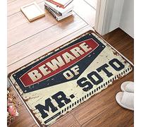 Alfombra de pasillo para decoración de garaje para hombre Beware Of Mr. Soto Custom