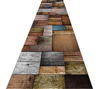 Alfombra de pasillo para dormitorio, pasillo, extra larga, antideslizante, lavable a máquina, fácil cuidado, 50-110 cm de ancho, perfecta para zonas de alto tránsito, color marrón