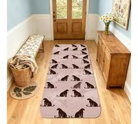 Alfombra de pasillo para gatos, diseño minimalista moderno, no marrón, antideslizante, resistente a la decoloración, estética para el hogar, cocina, entrada, lavandería, mesita de noche, 2 x 8 pies
