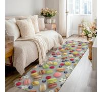 Alfombra de pasillo para tartas, primavera brillante, frambuesa, arándanos, primavera, pastel, esponja de pelo bajo, estética, rectangular, alfombra de suelo para el hogar, cocina, pasillo, lavandería
