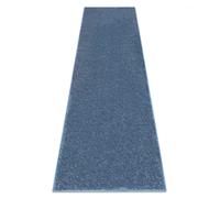 Alfombra de pasillo SANTA FE azul 74 llanura color sólido 100x330 cm