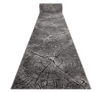 Alfombra de pasillo SILVER Tronko Árbol Madera - gris 70cm 70x770 cm