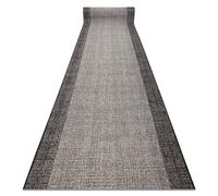 Alfombra de pasillo sisal SION 6053 Marco Tejido plano negro 70 cm 70x270 cm