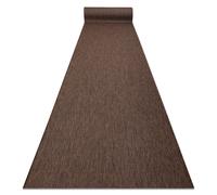 Alfombra de pasillo sisal SION Mezcla Tejido plano marrón 70cm 70x990 cm
