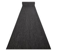 Alfombra de pasillo sisal SION Mezcla Tejido plano negro 150cm 150x220 cm