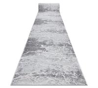 Alfombra de pasillo Structural MEFE 6182 dos niveles de vellón gris 80 cm 80x400 cm