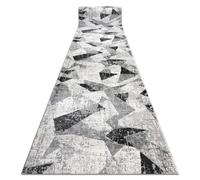 Alfombra de pasillo TULS 51211 moderna Geométrico antracita 60 cm 60x400 cm