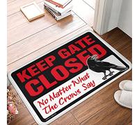 Alfombra de patio para decoración de oficina y trabajo, antifatiga, baño divertido, mantiene la puerta cerrada sin importar lo que digan los cuervos, alfombra de agarre para puerta, alfombra de goma