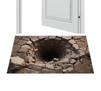 Alfombra de perspectiva ilusión - 40 x 60 cm - Alfombrilla de área divertida con base antideslizante, tela fácil de limpiar, suelo gráfico de efecto profundo, elemento de estilo de escena juguetón |