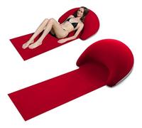 Alfombra de playa genérica con cojín, manta de playa de viaje con almohada, accesorios de viaje de terciopelo plegables para senderismo, pícnic, borde de piscina, parque de relajación
