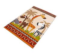 Alfombra de poliester estampada 100 x 150cm modelo TheJungle multicolor