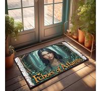 Alfombra de porche delantero con diseño de ecos de Atlantis: un viaje a través del tiempo, felpudo para decoración de casa y caravana (50 x 80 cm)