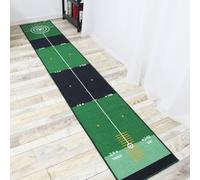 Alfombra de práctica de golf para interiores, alfombra de práctica de golf con ayuda para entrenamiento de alineación de putt, putting green de golf para uso en interiores y oficinas en casa( B)