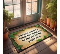 Alfombra de primavera para exteriores, haz tu huella: ¡no seas solo papel! Felpudo para exteriores, otoño, entrada interior (50 x 80 cm)