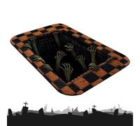 Alfombra de puerta de Halloween con diseño de ilustración gótica antideslizante