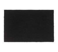 Alfombra de puerta negra 65 x 100 cm, fibra de coco | Natural Durable, Soporte de PVC Antideslizante, Interior Exterior, Porche Garaje