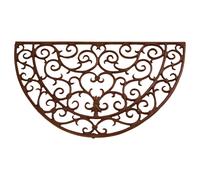 Alfombra De Puerta Semicircular De Hierro Fundido - Robusta Y Decorativa
